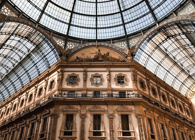 Rooftop of Galleria Vittorio Emanuele II from inside