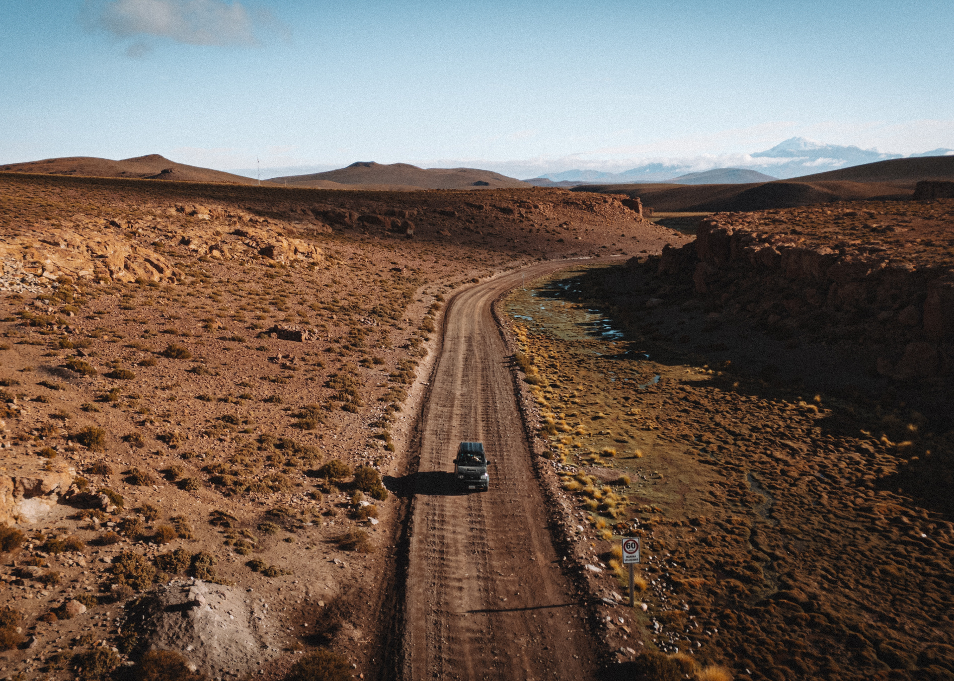 Driving through the wild, untouched landscapes of Eduardo Avaroa National Reserve.