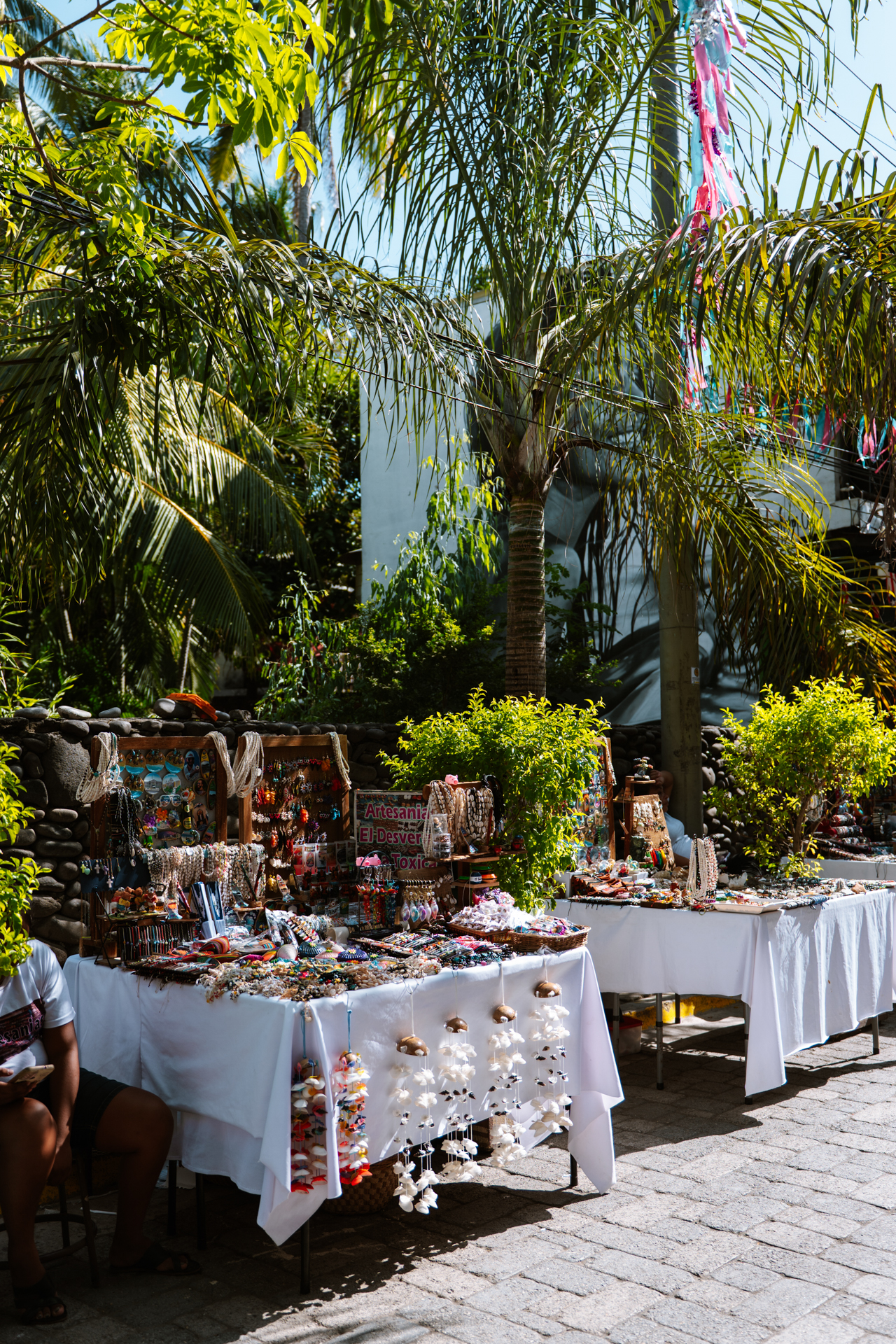 Local artisan market in El Tunco, El Salvador