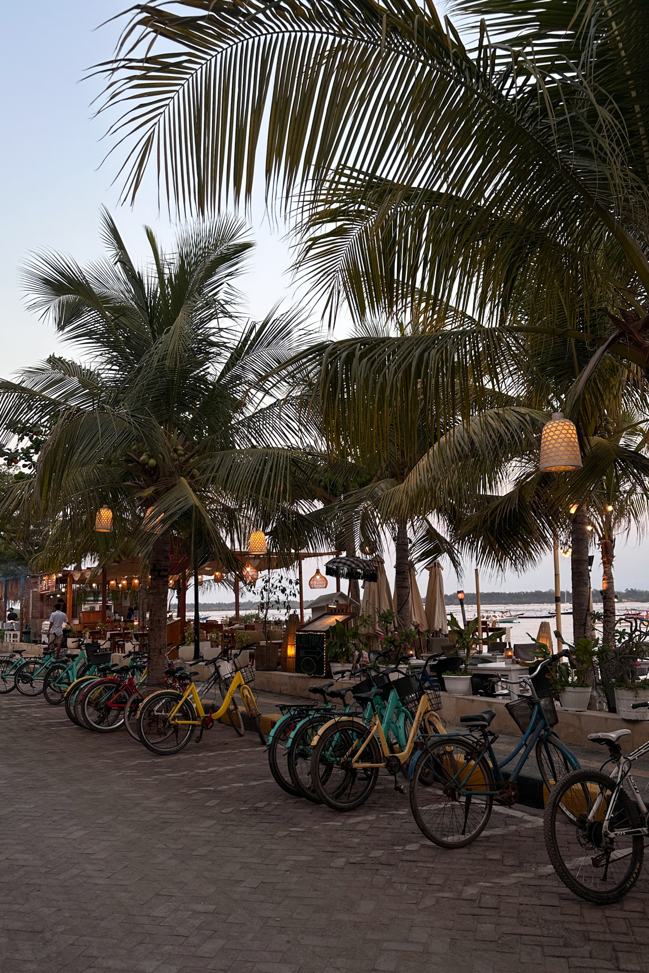 Streets of Gili Trawangan near Lombok.