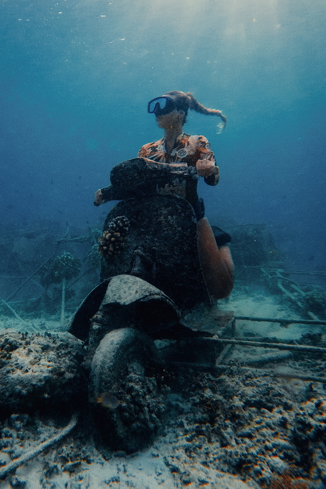 Underwater Vespa on Gili Trawangan