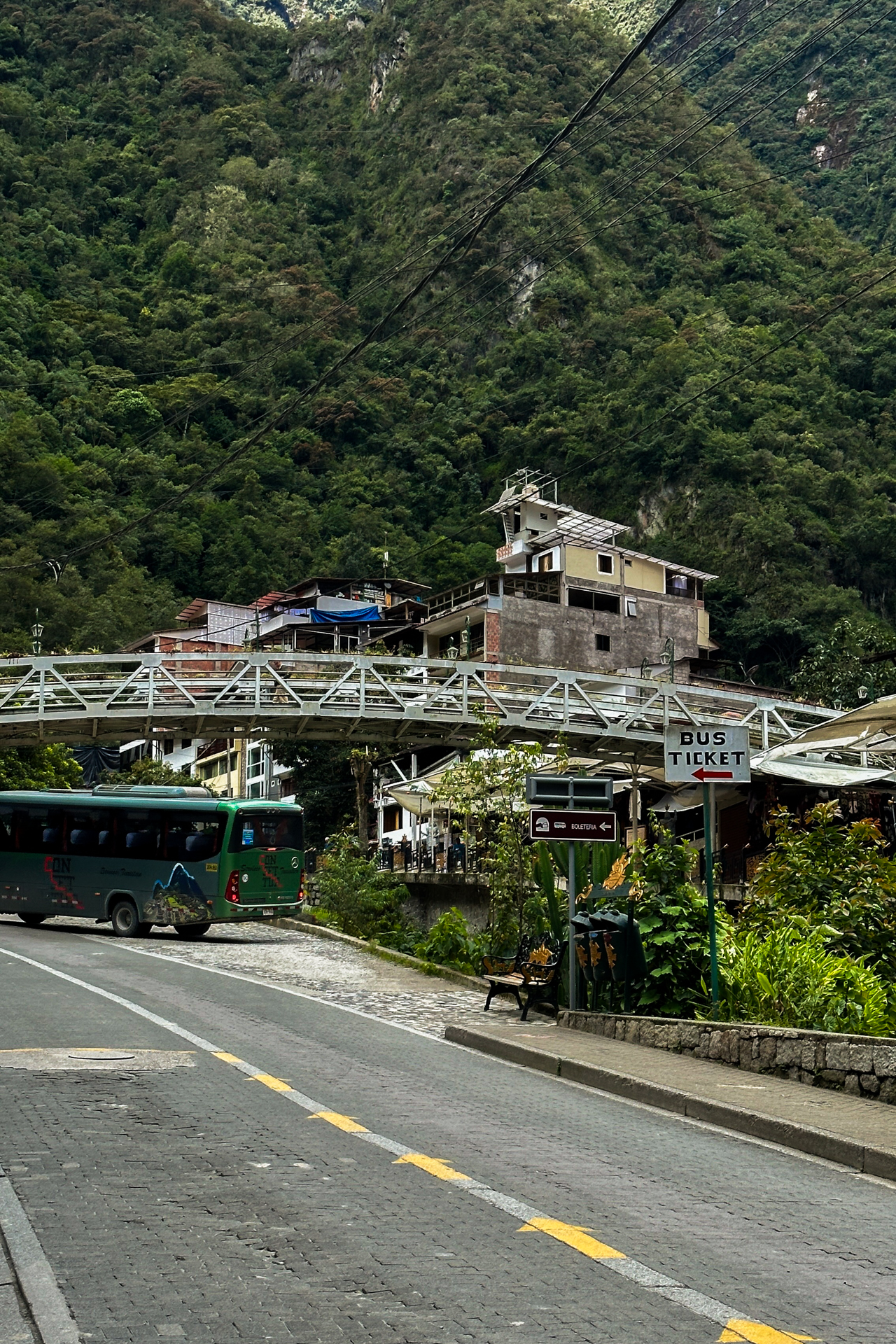 Streets of Aguas Calientes in Peru