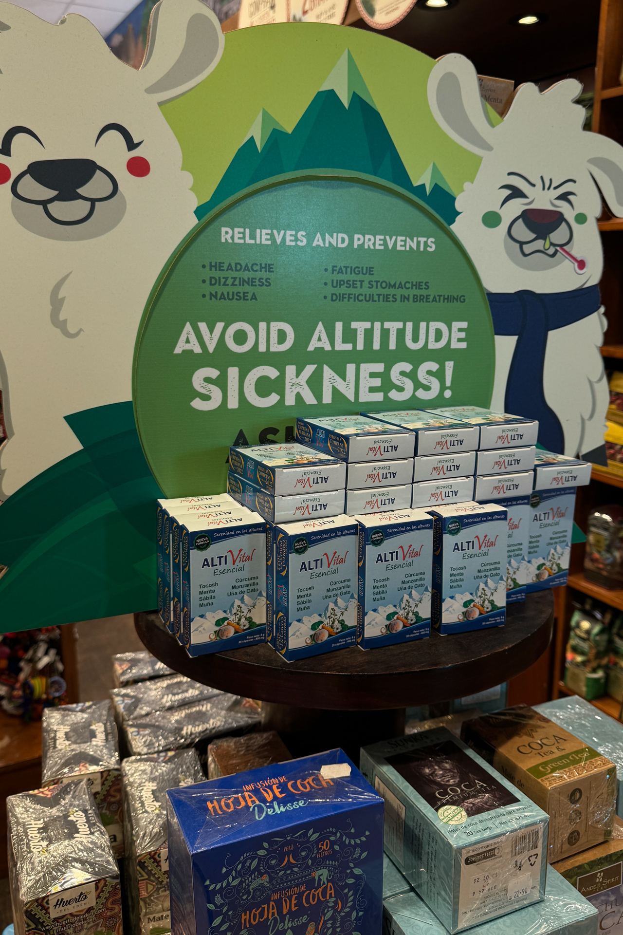 Medicine for Altitude sickness coca capsules