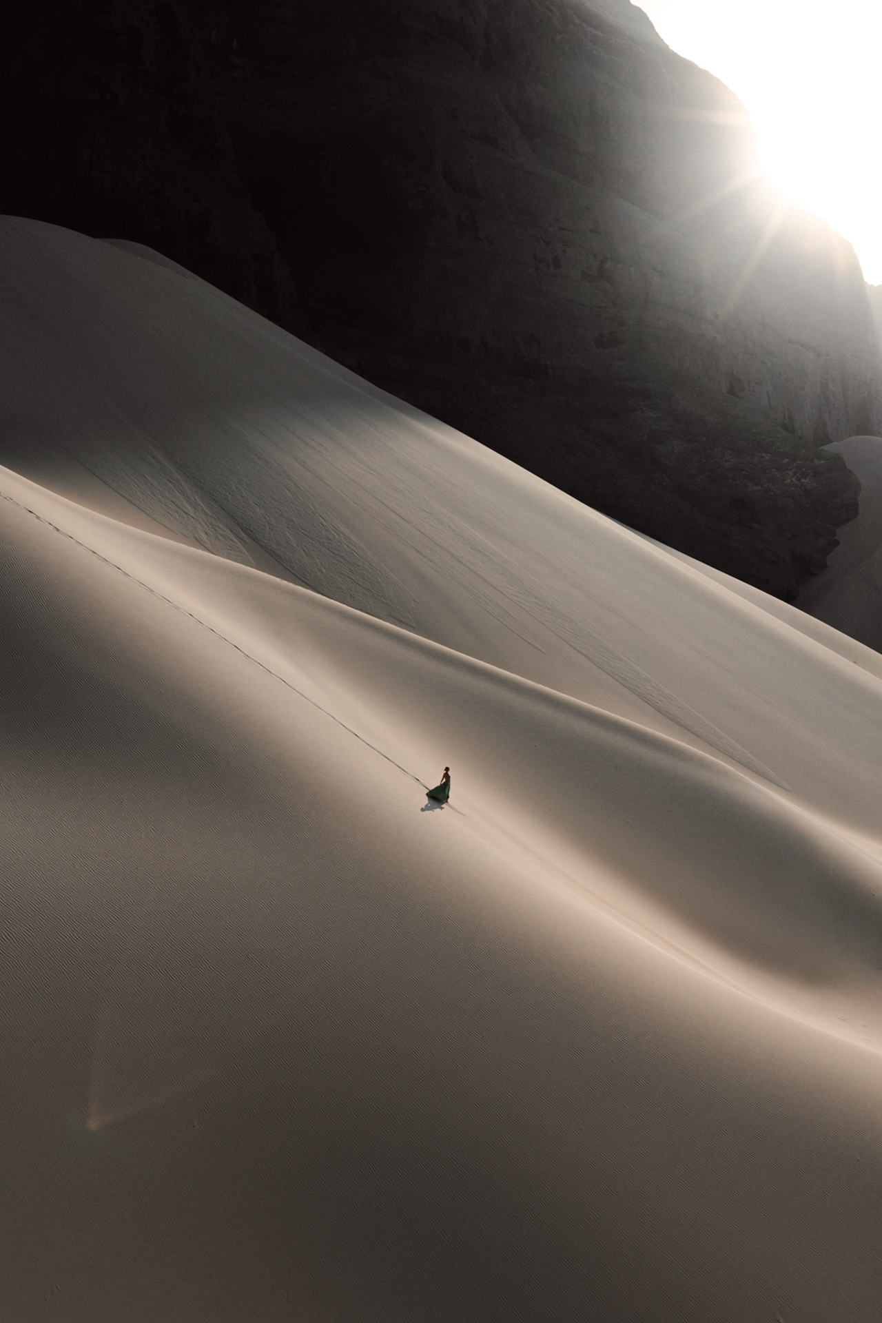 Sunset at Arher Sand Dunes in Socotra