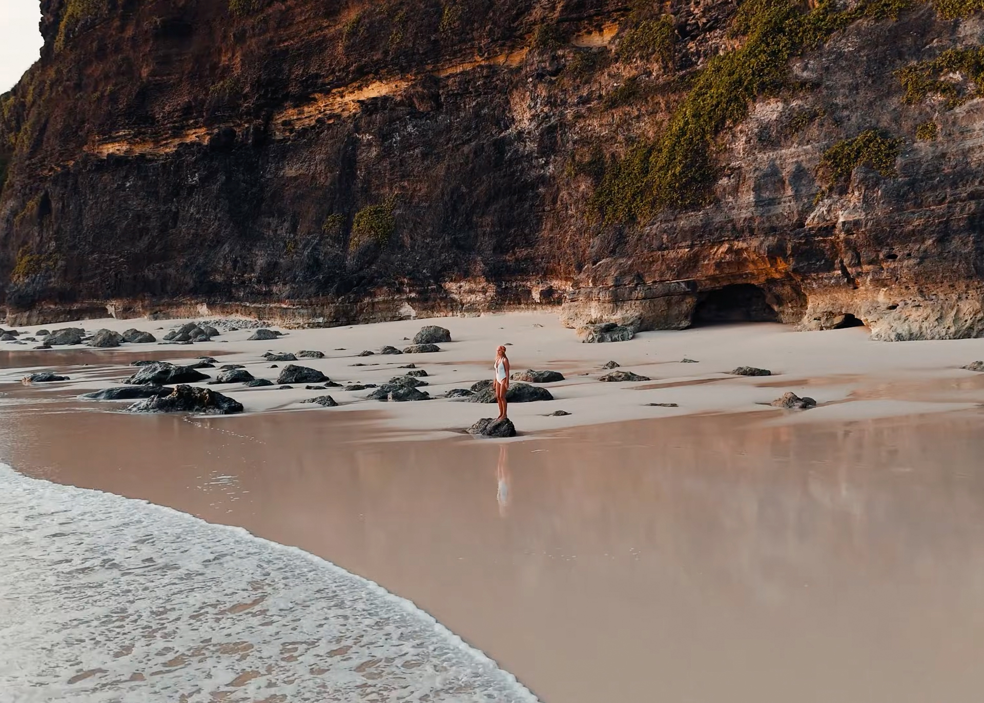 Sunset at Mbawana beach on Sumba in Indonesia