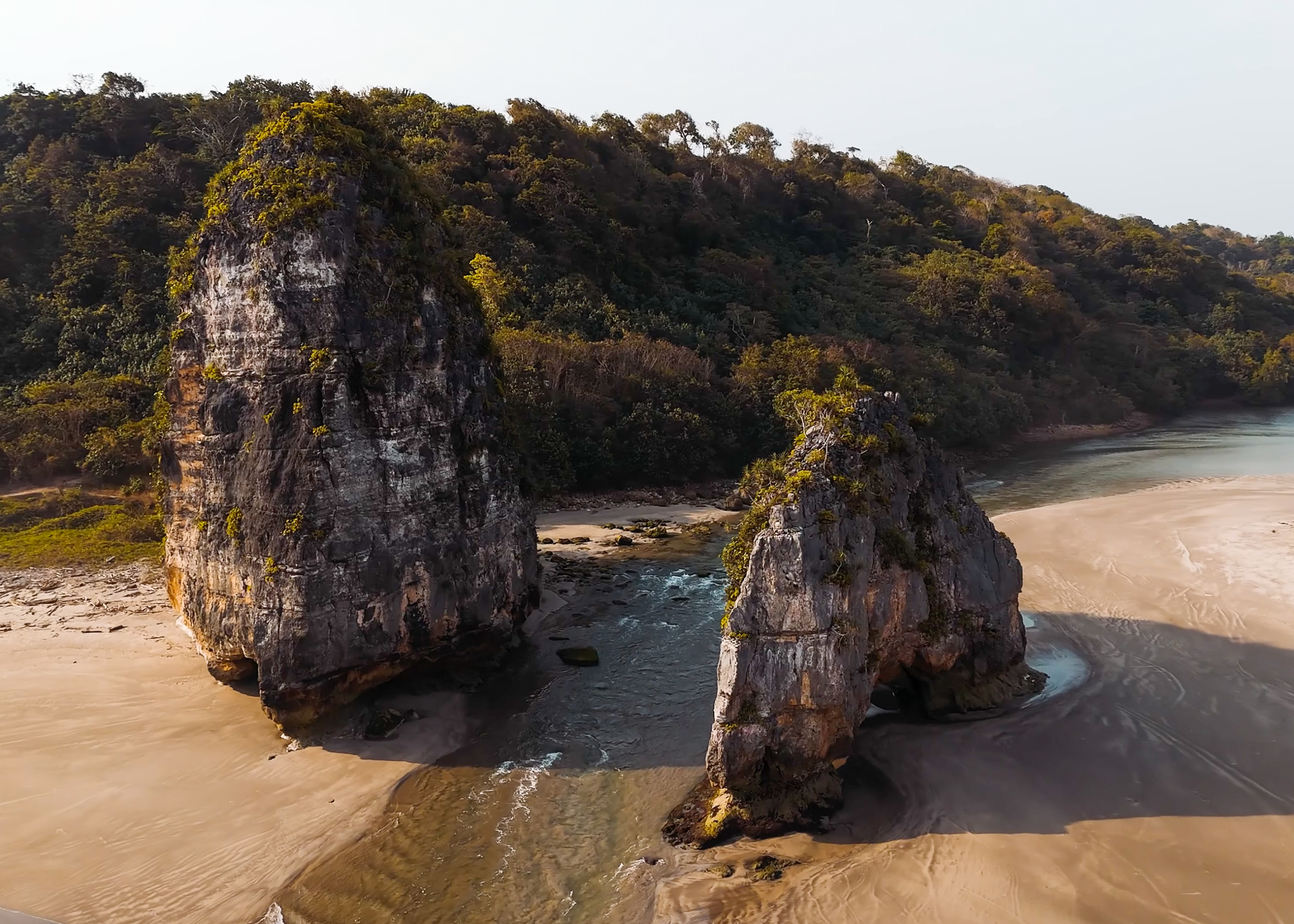 Sunset at Watu Malandong Beach on Sumba Island in Indonesia