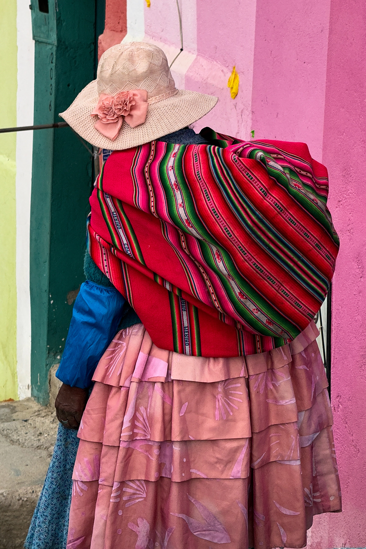 A Cholita which is an Indigenous Aymara and Quechua women from the Andean regions of Bolivia.