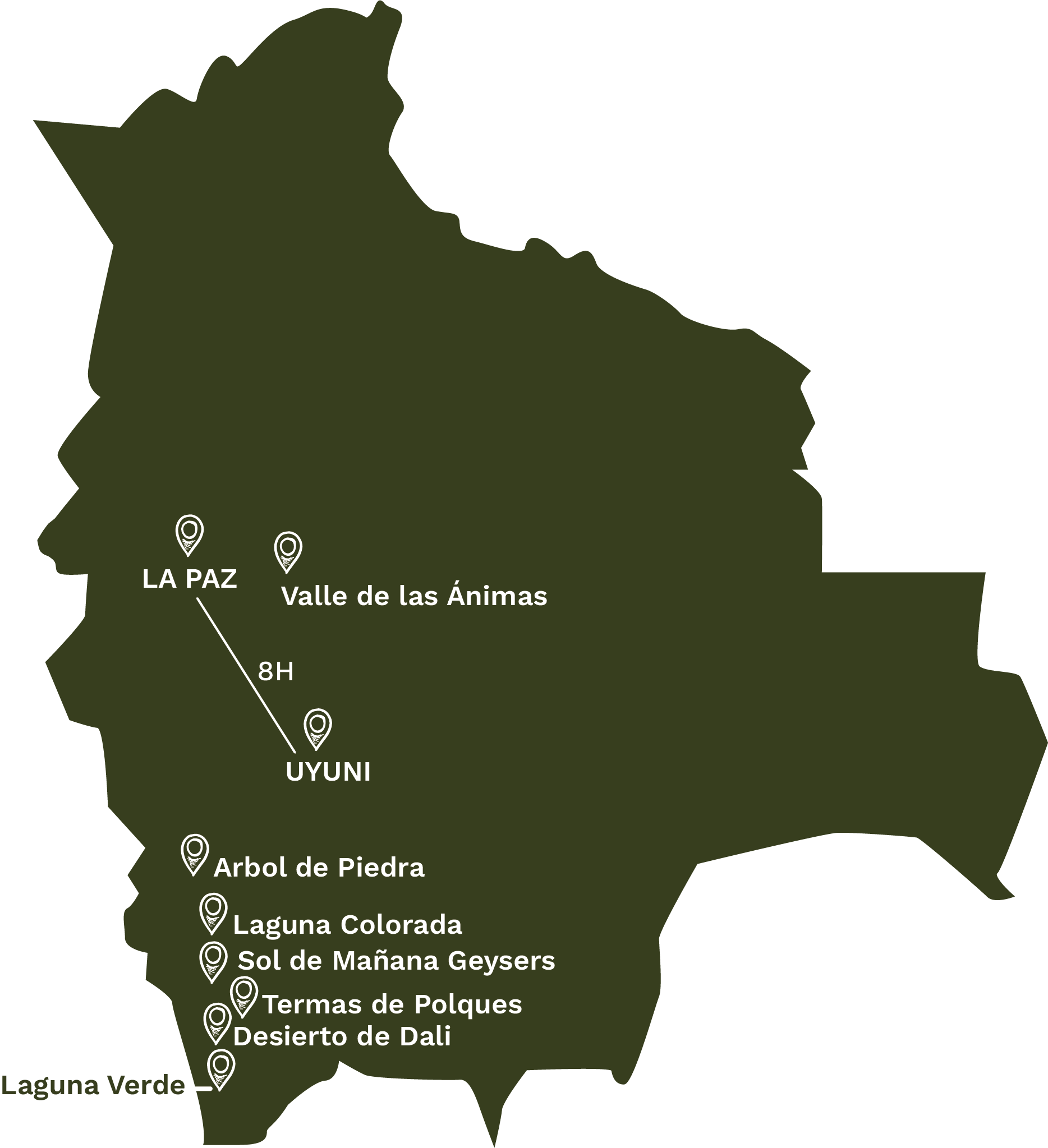 Bolivia Travel Guide - Map and itinerary