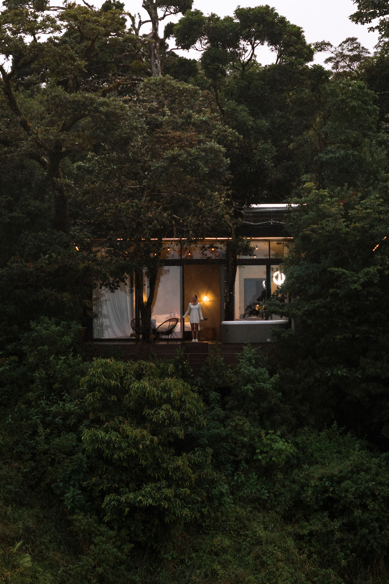 Jungle lodge in Monteverde Costa Rica surrounded by forest