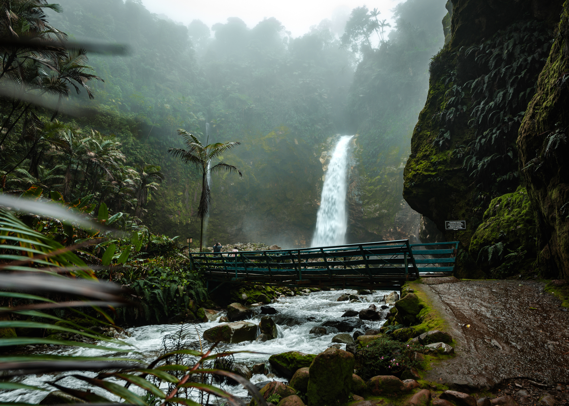 Rio Agrio Waterfall at Bajos del Toro in Costa Rica
