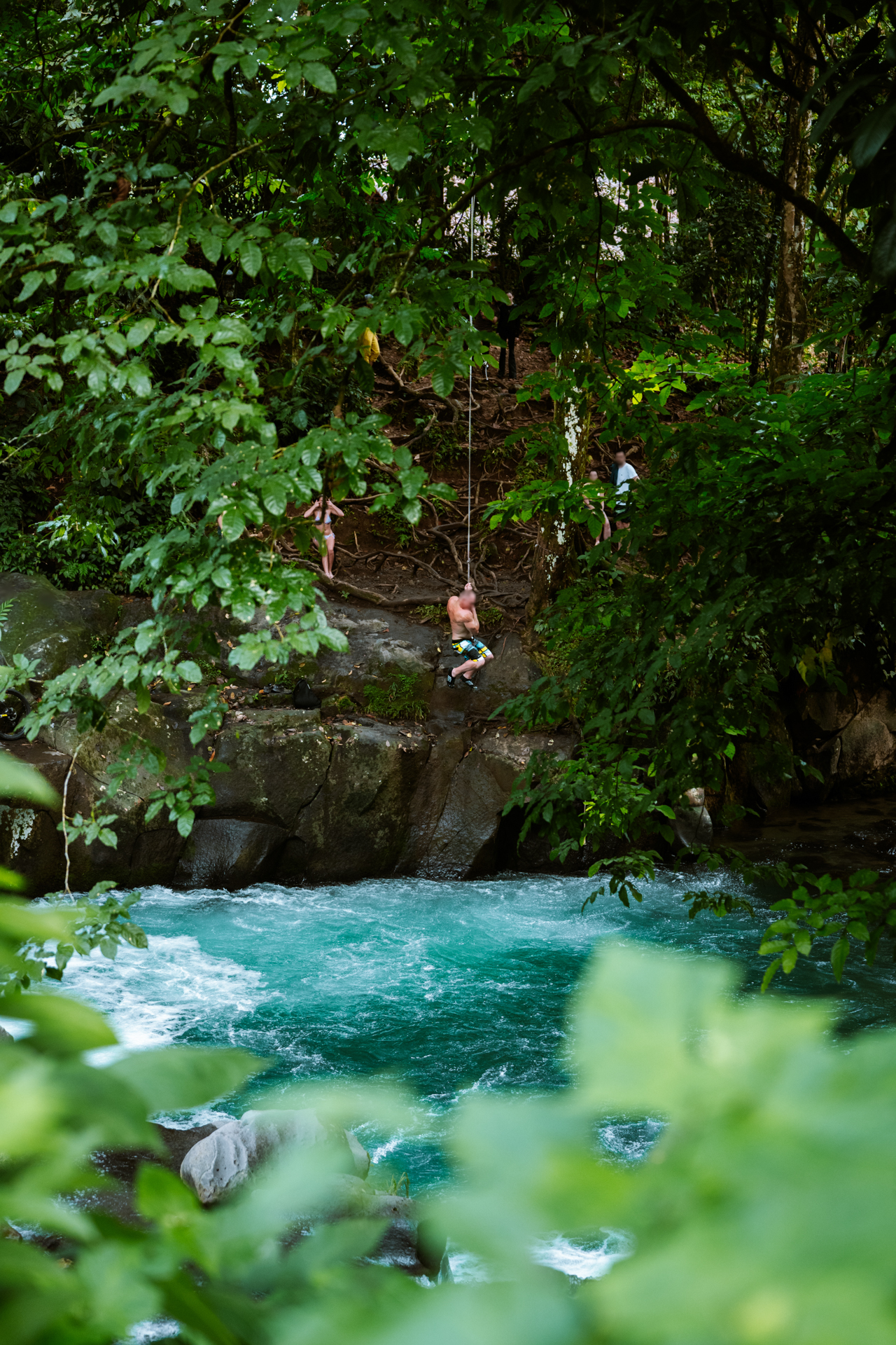 El Salto Rope swing in La Fortuna, Costa Rica