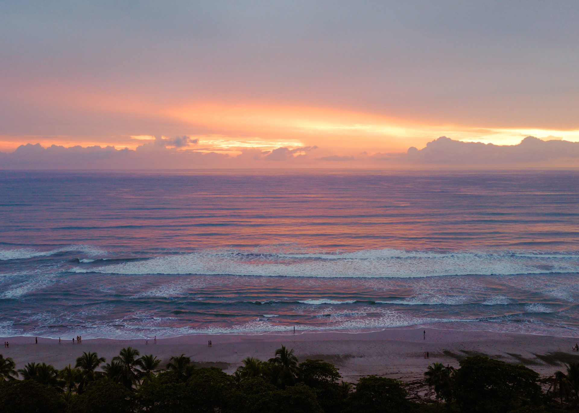 Sunset at Playa Carmen in Santa Teresa, Costa Rica