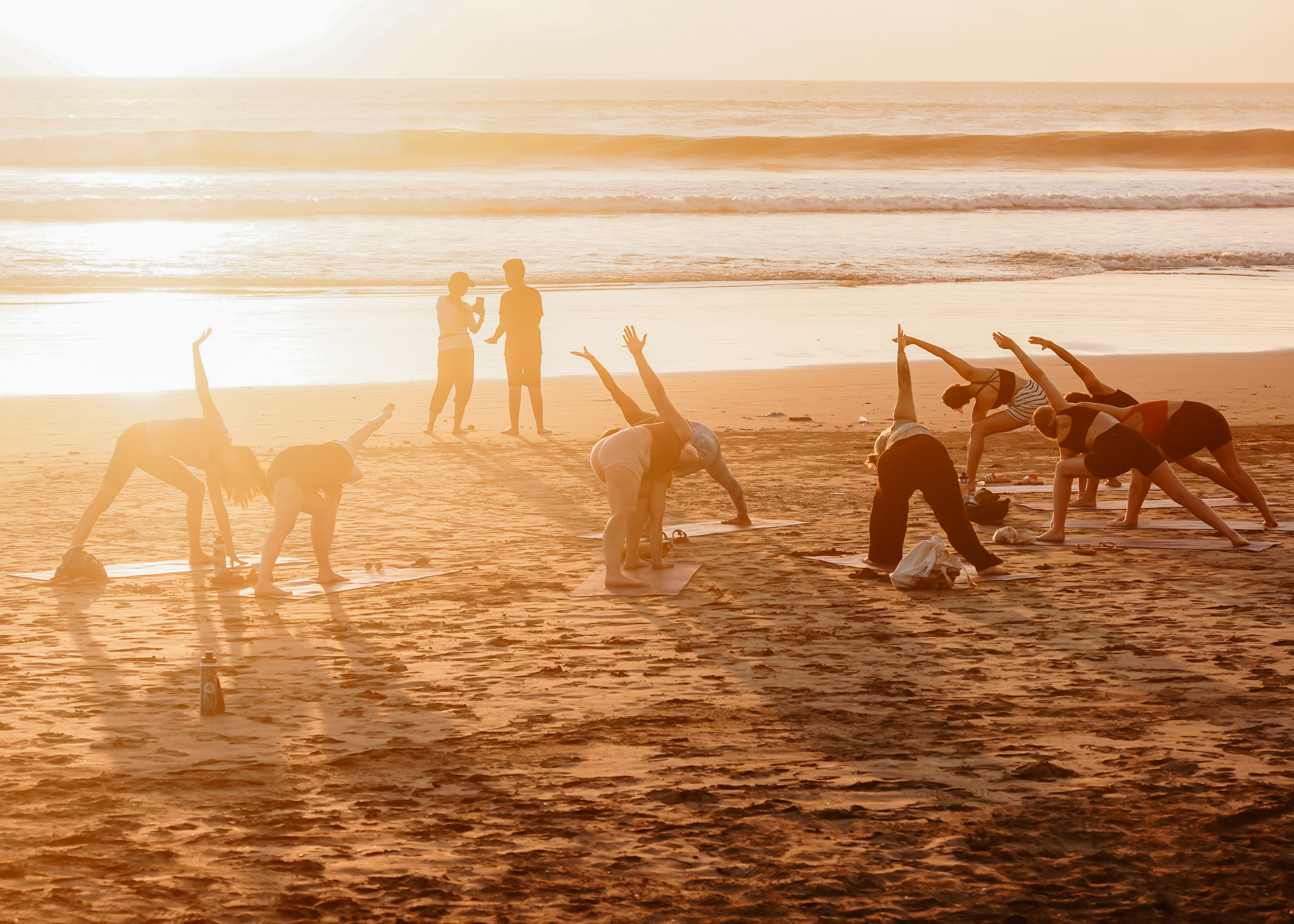 Yoga Class on the Beach in Santa Teresa for Sunset