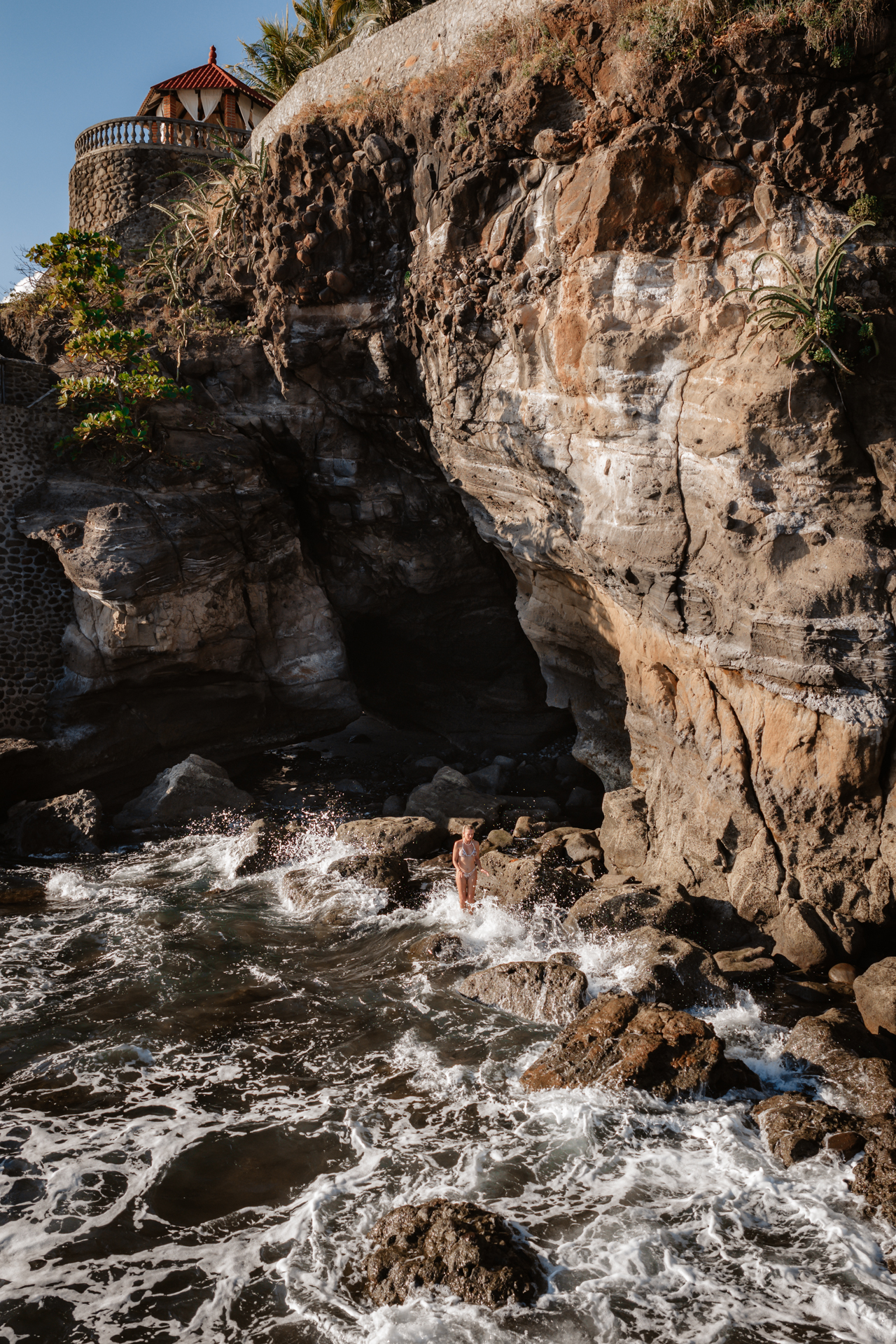 Sea Caves at El Zonte Beach in El Salvador