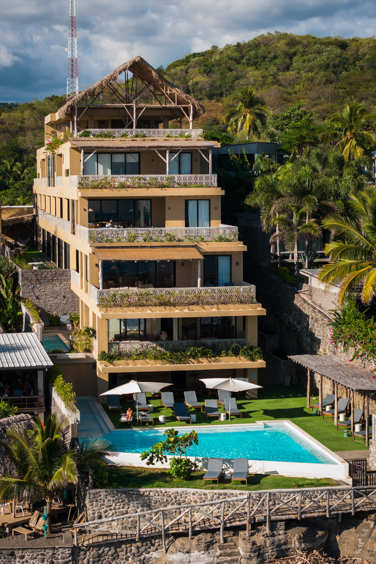 Wavehouse Hotel in El Zonte in El Salvador