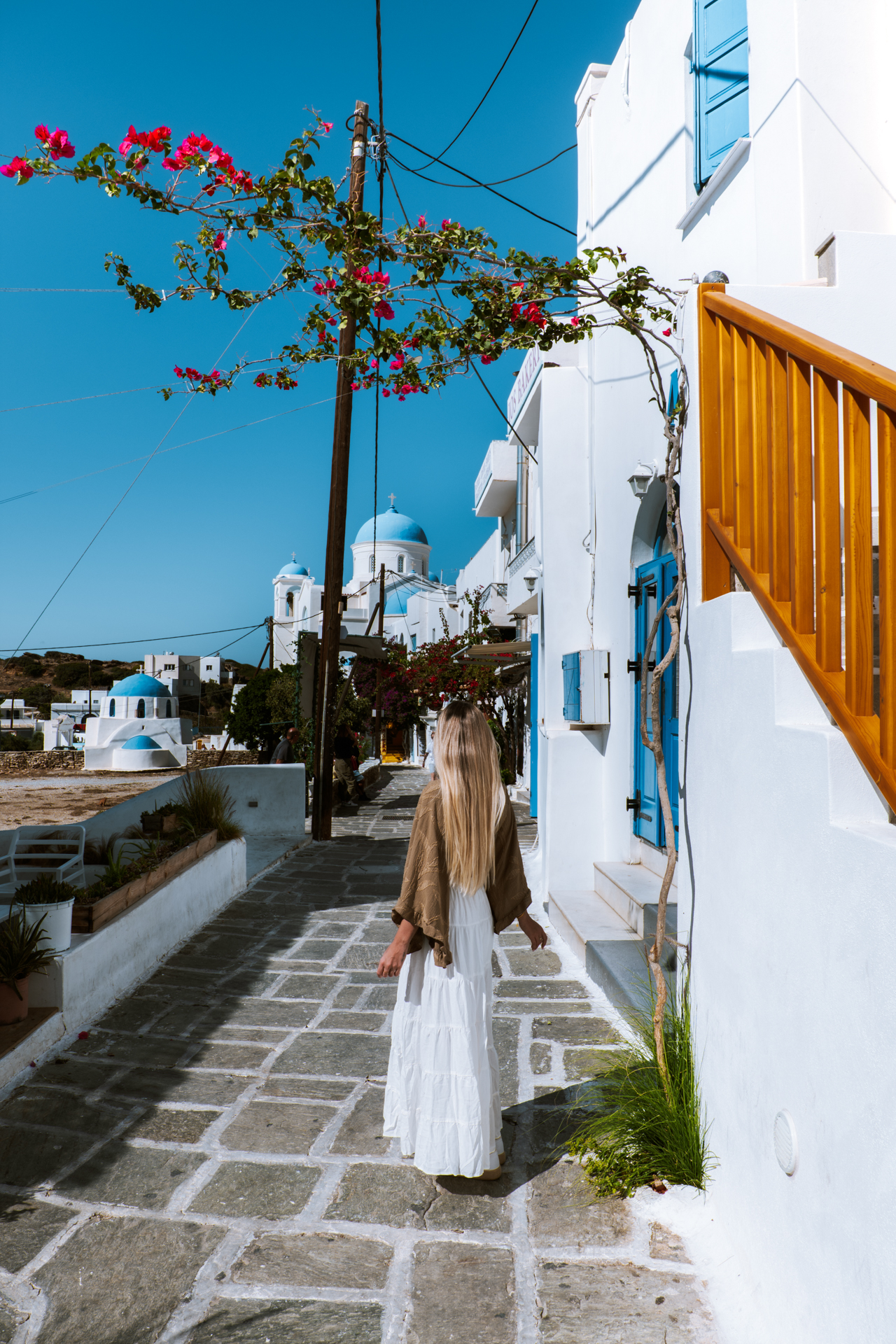 Streets of Chora on Ios, Greece
