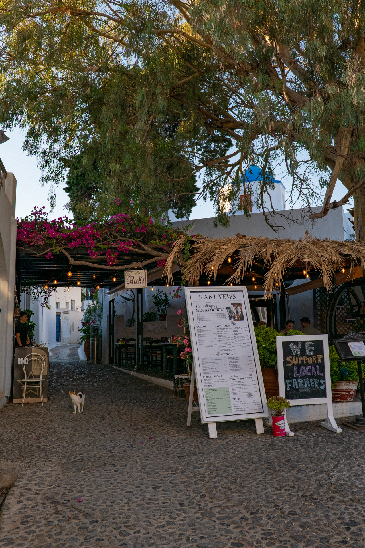 Streets of Megalochori Santorini