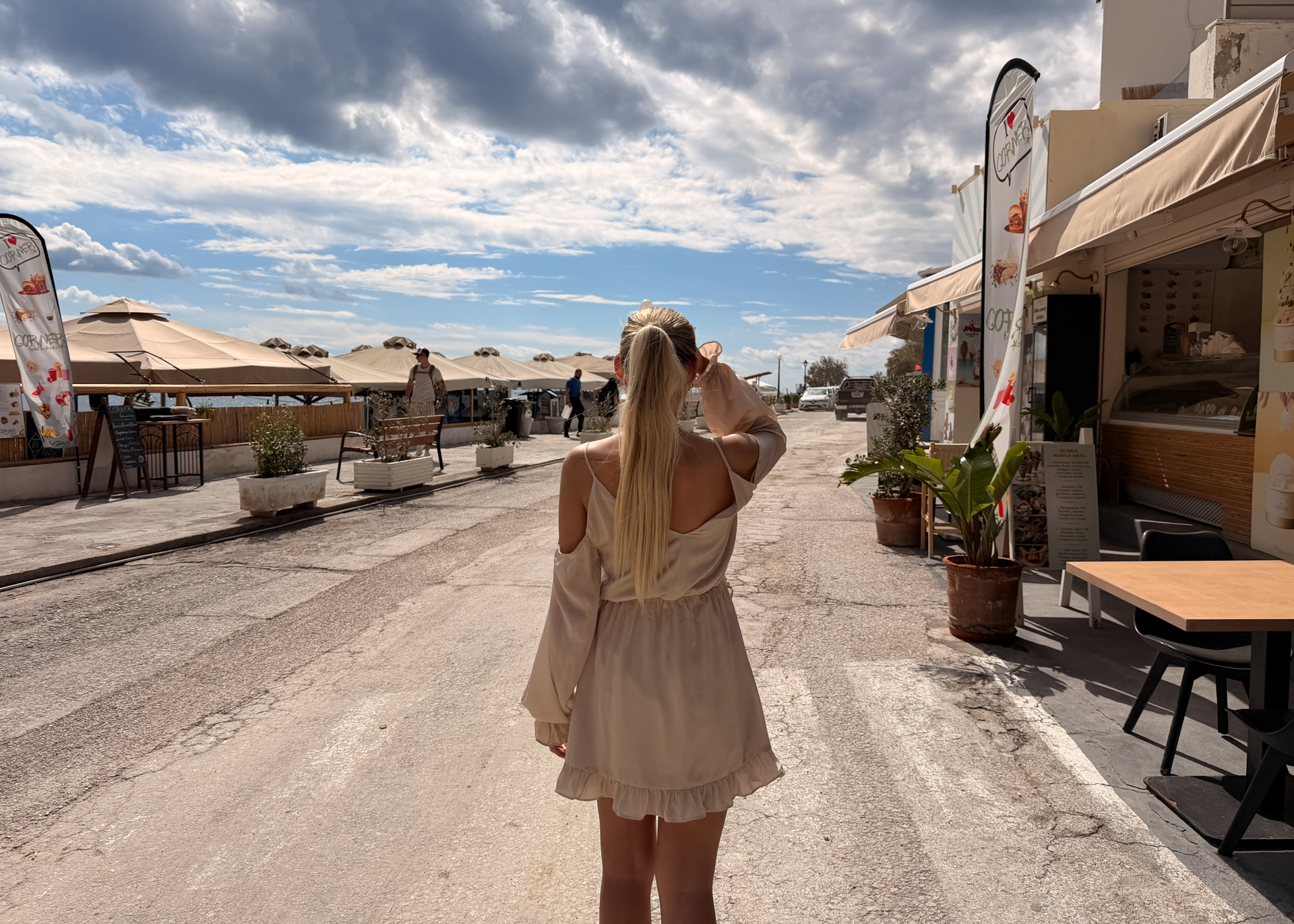 Streets of Perissa, Santorini