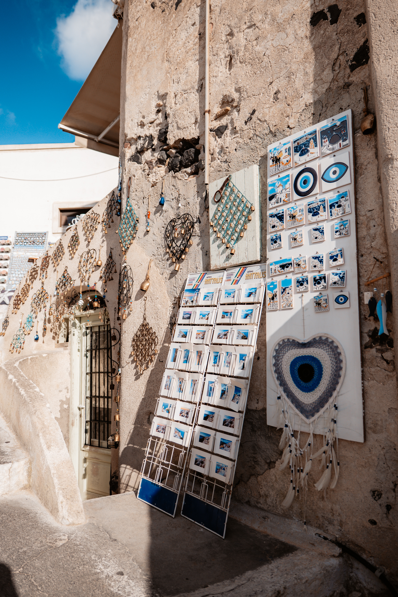 Traditional Greek souvenir shop in Santorini, Greece