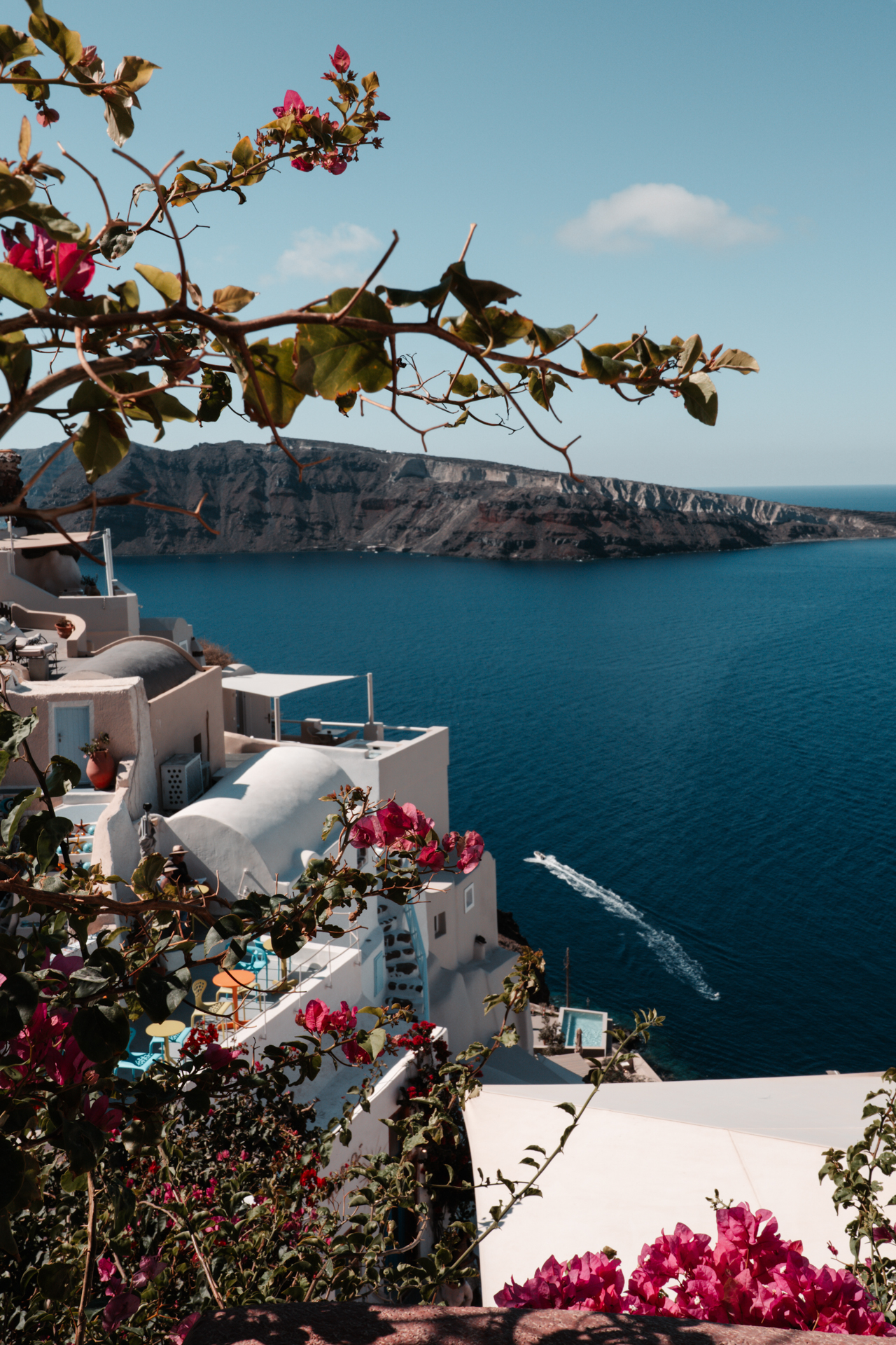 Streets of Oia in Santorini, Greece