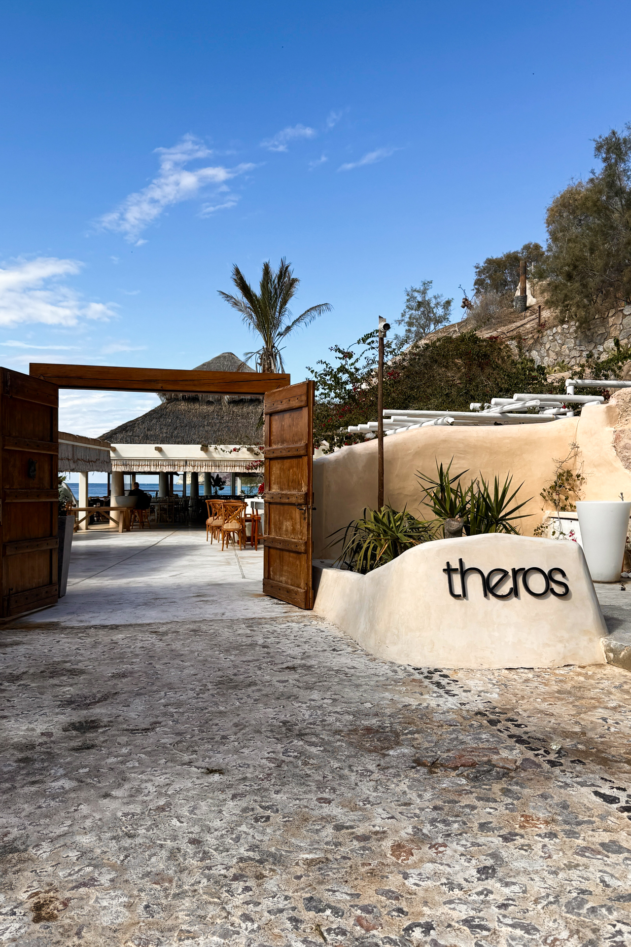 Theros Beach Wave Bar in Santorini