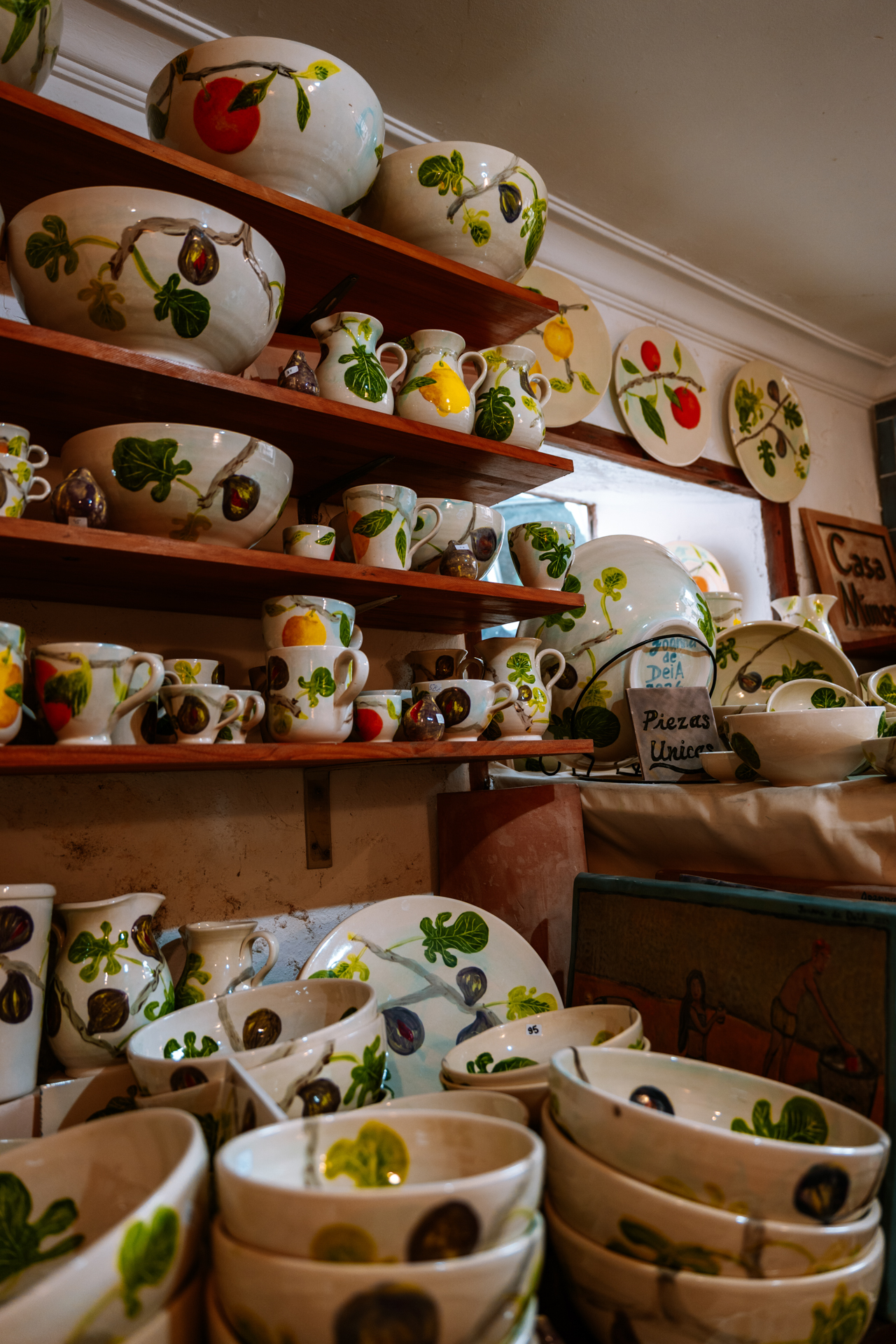 Handmade ceramic pottery shop in Deià, Mallorca, Spain