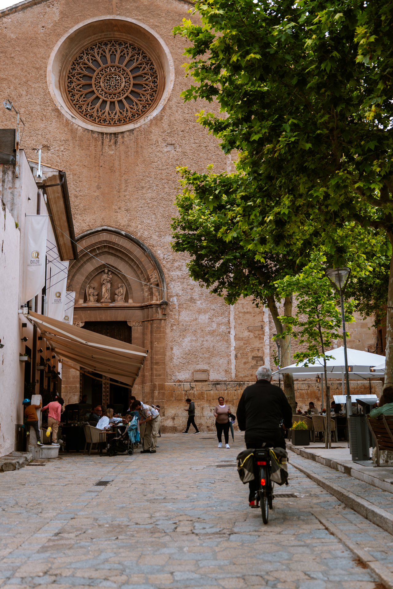 Church square in the historic center of Pollença