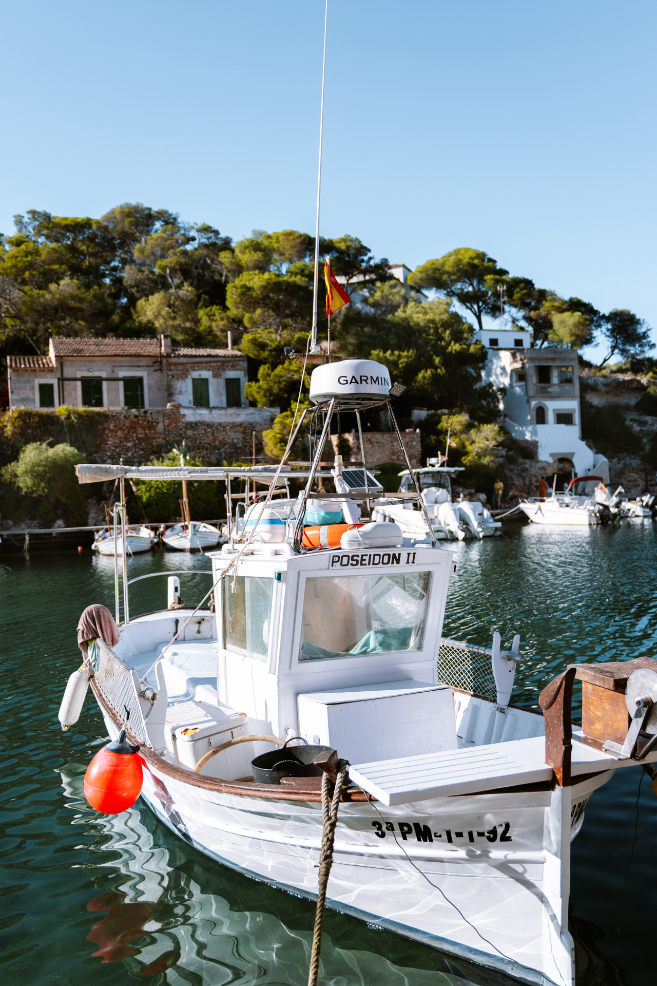 Traditional fishing boats in Cala Figuera harbor