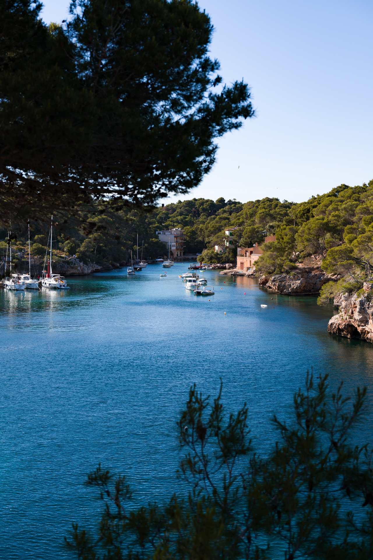 View over Cala Figuera harbor in Mallorca