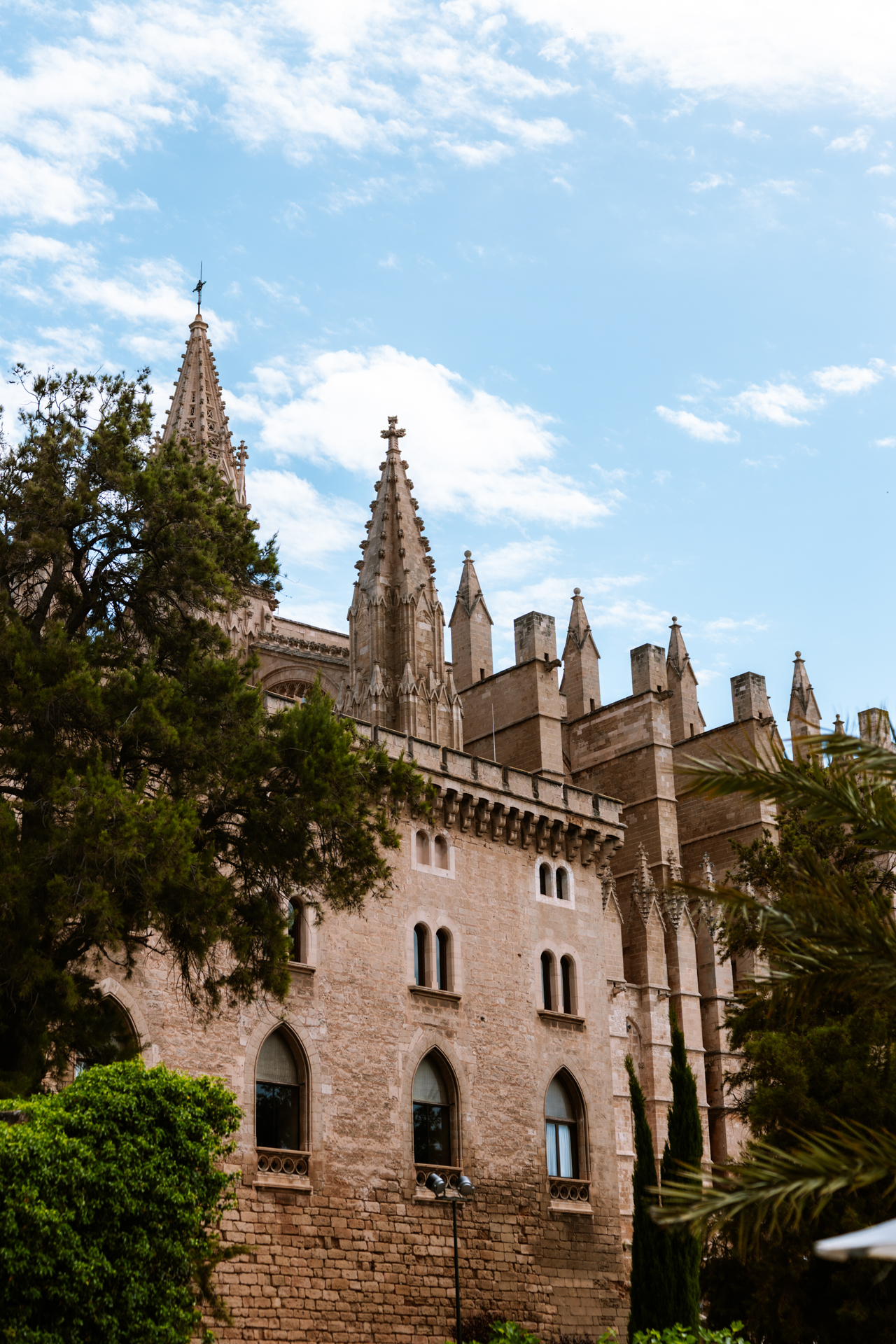 Gothic architecture of Palma Cathedral Mallorca