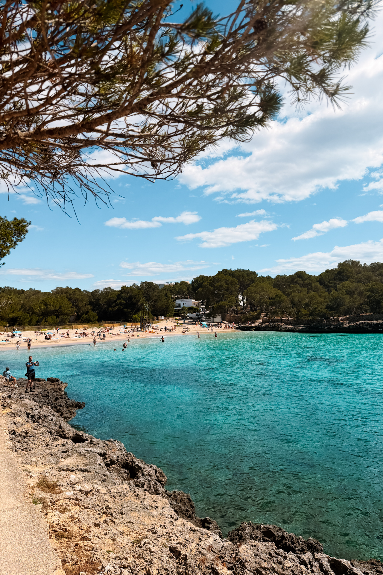 View of Cala Mondragó beach in Mondragó Natural Park, Mallorca