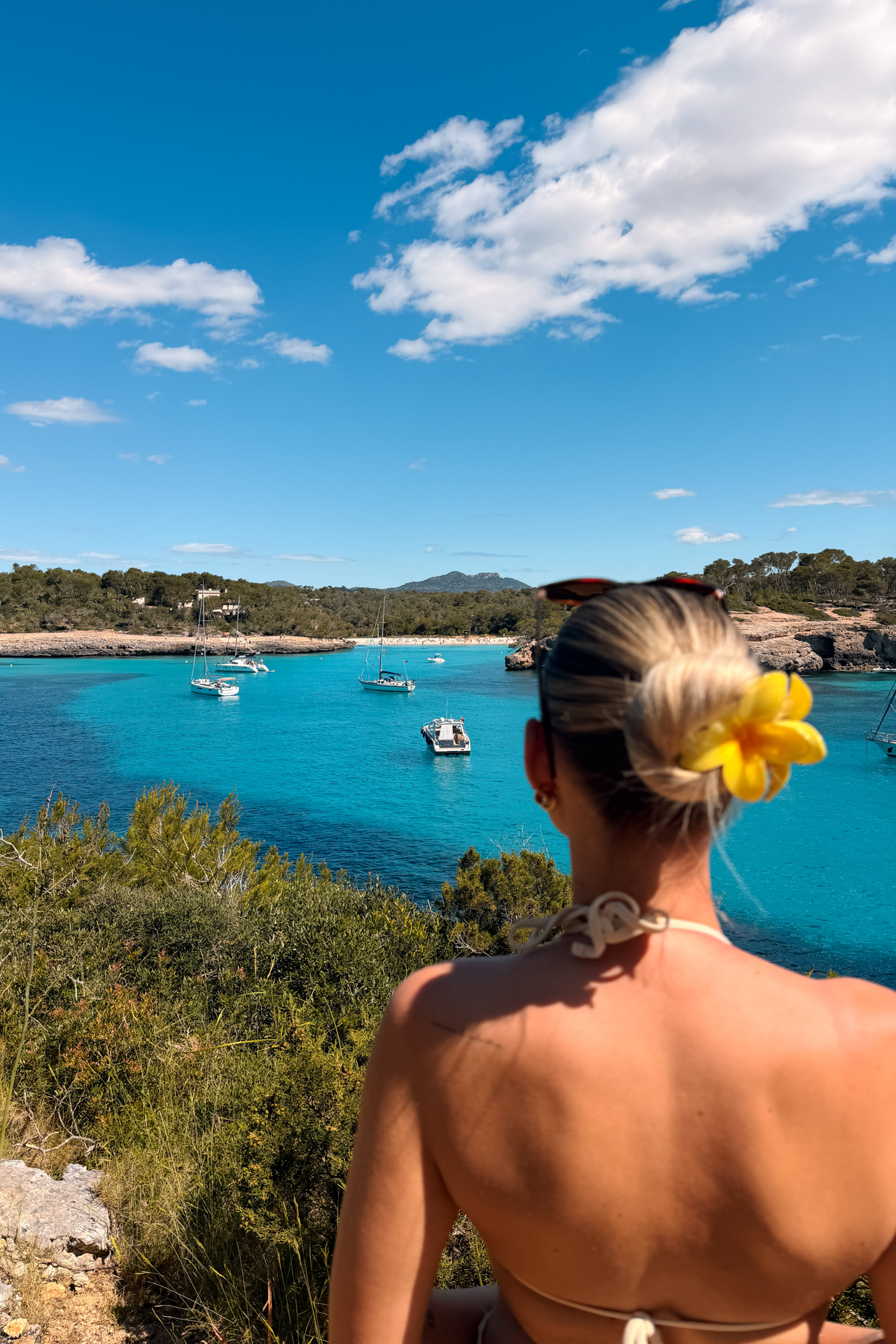 View over Cala Mondragó bay in Mondragó Natural Park, Mallorca