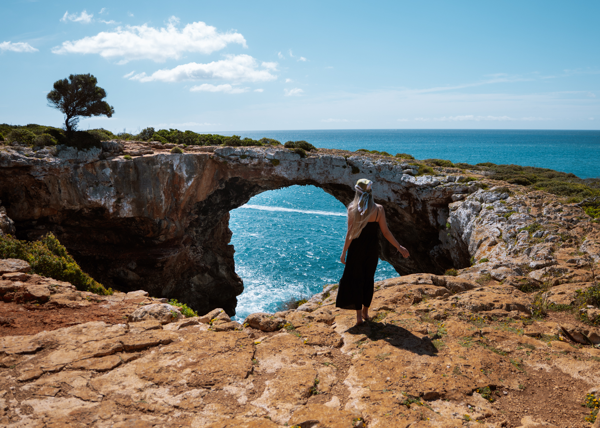 Cova des Pont natural rock bridge in Mallorca