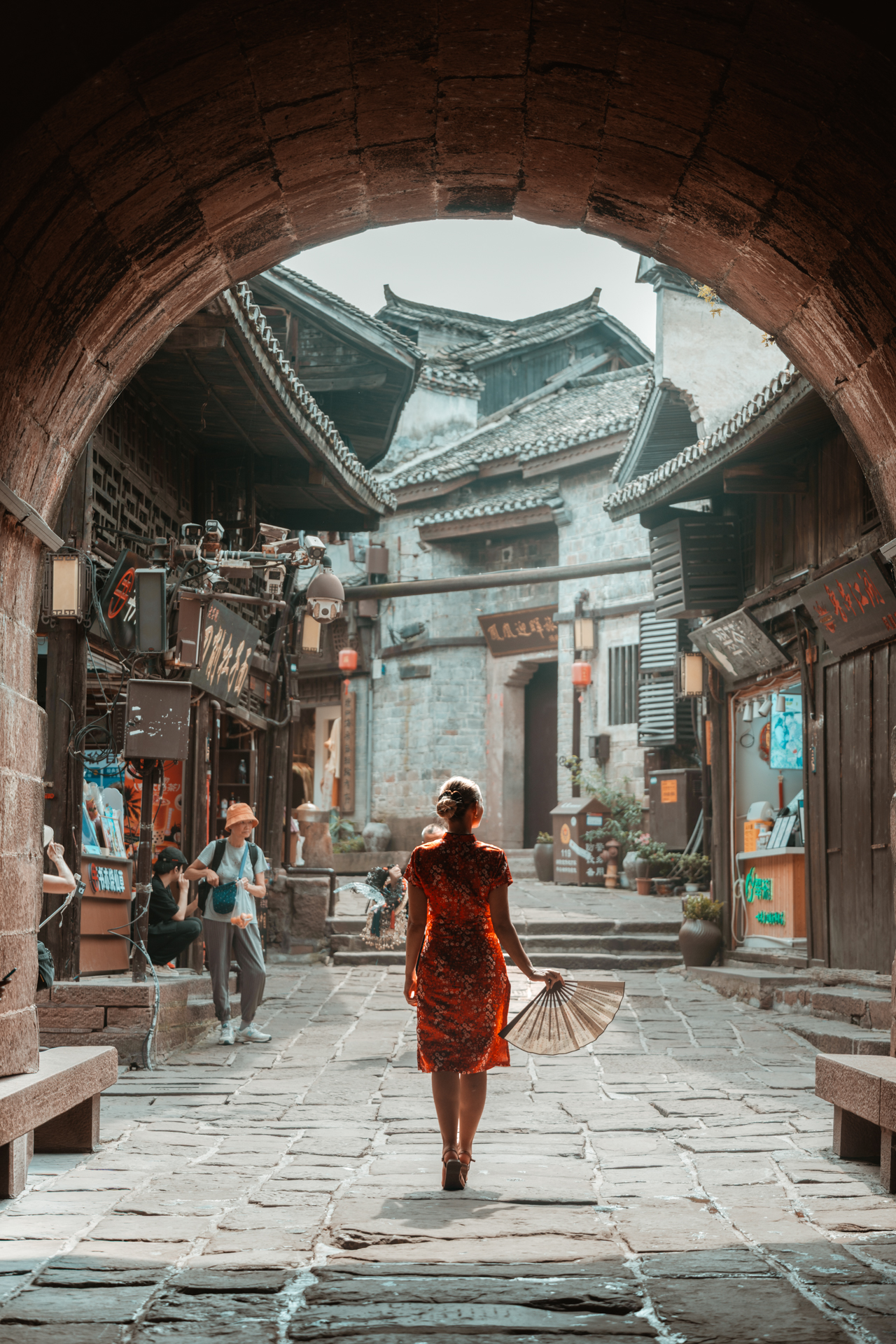 Traditional street in Fenghuang Ancient Town, China