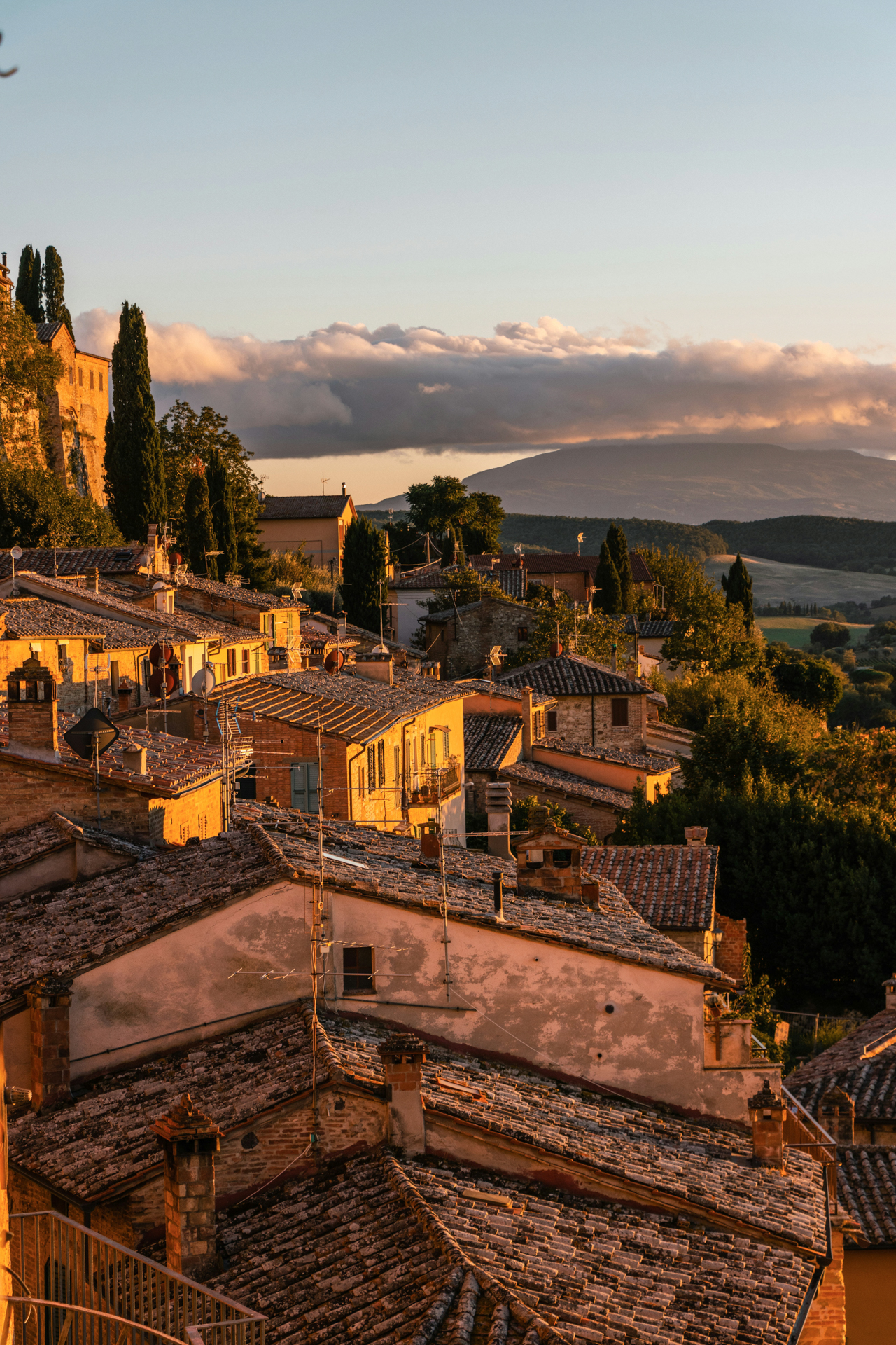 Sunset in Montepulciano Tuscany, Italy