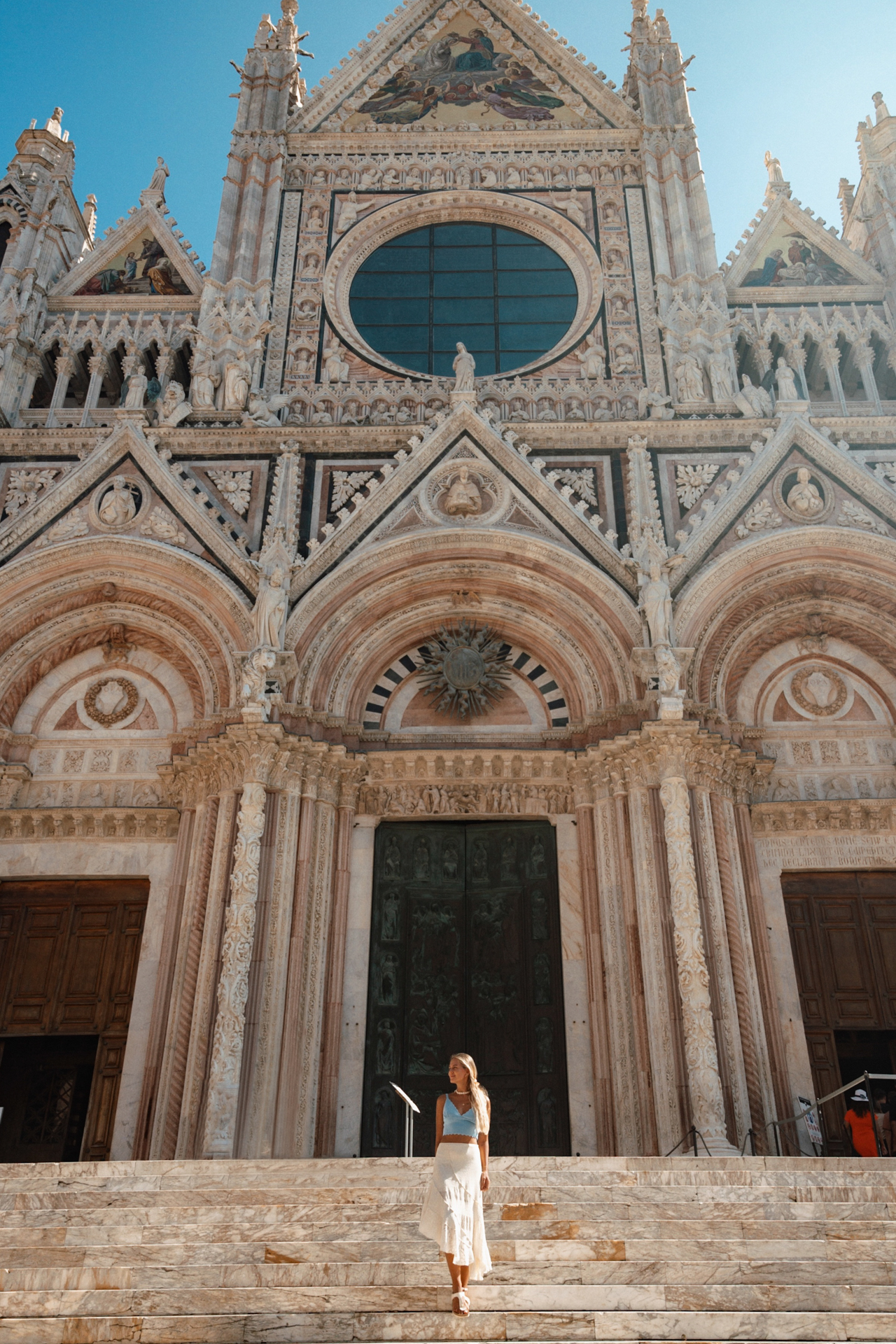Siena Cathedral’s ornate facade in Tuscany, Italy