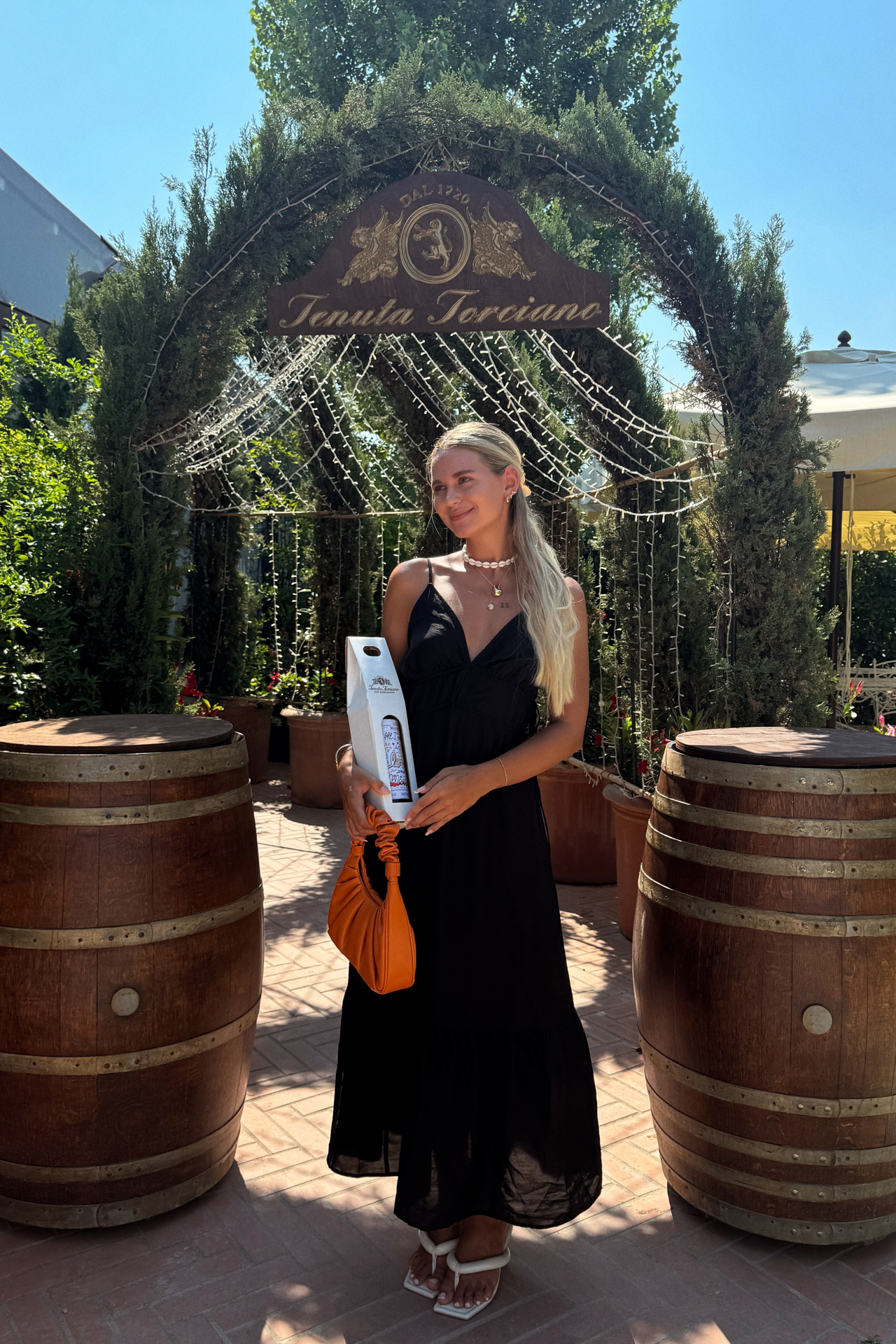 Wine tasting at Tenuta Torciano in Tuscany Italy