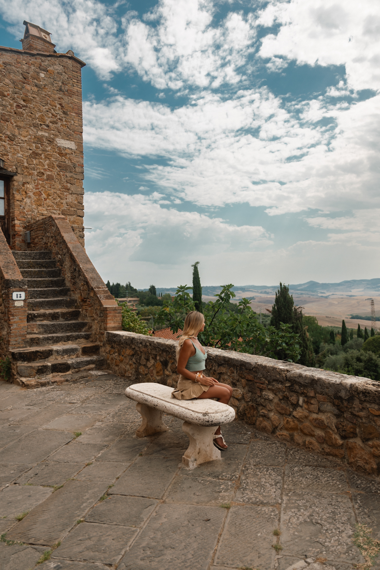 Countryside view from San Quirico d’Orcia in Tuscany