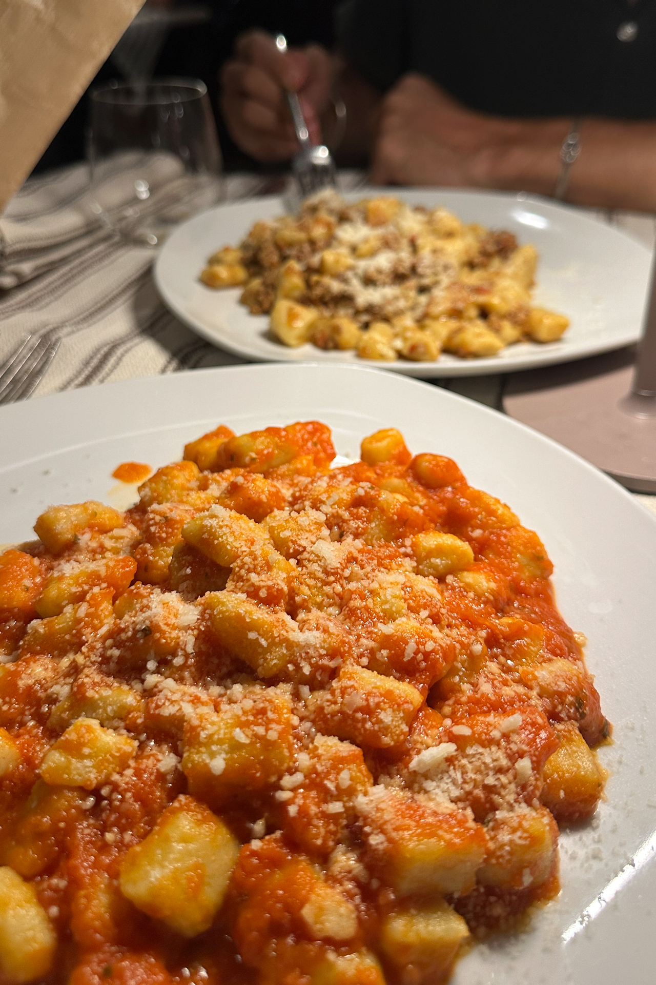 Gnocchi with tomato sauce in Tuscany